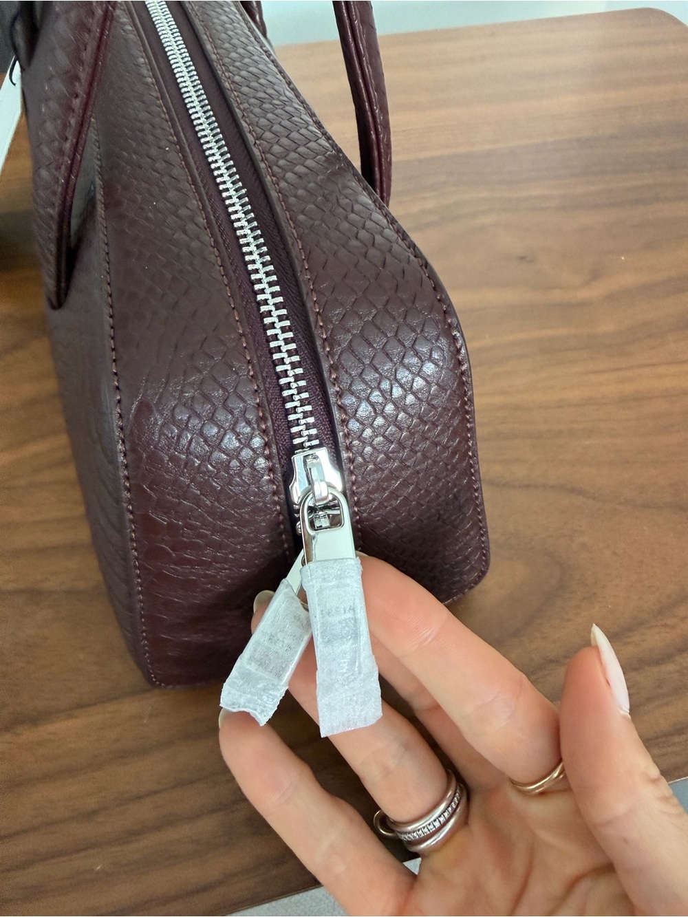 FREJA - Mercer Bag Berry Croc - Picture 8 of 10